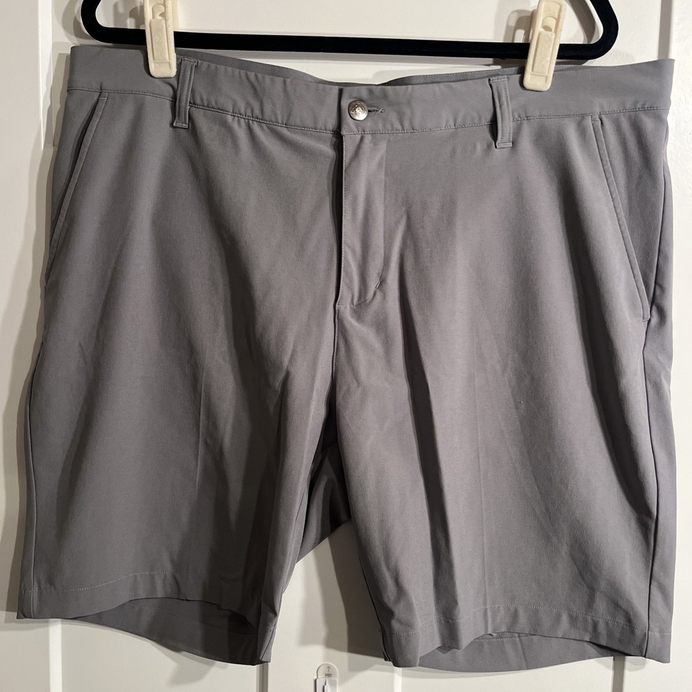 Adidas Prime Green Mens Golf Shorts Gray Size 38 Athletic Performance